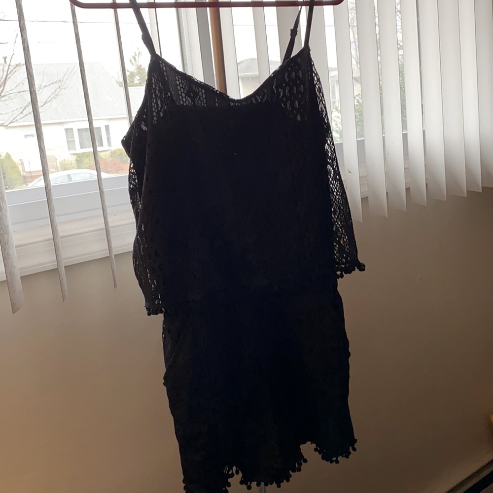Black lace romper
